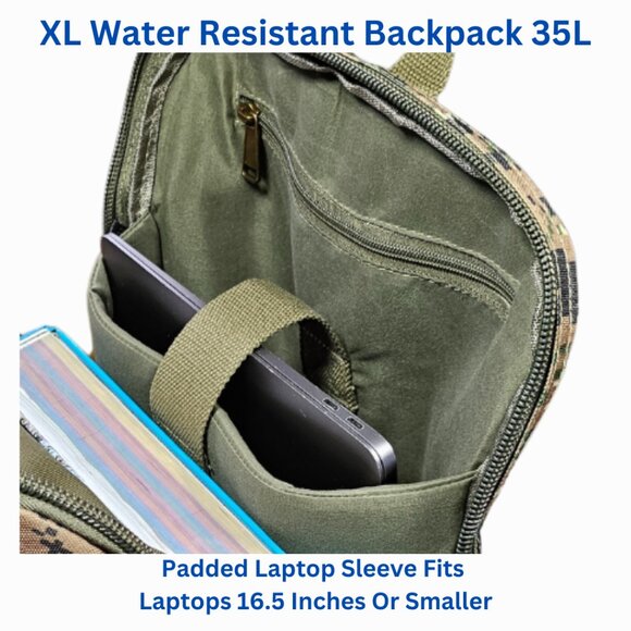 Travel Backpack Rucksack Camping Laptop Hiking School Book Extra Large Bag 35L - Picture 4 of 8